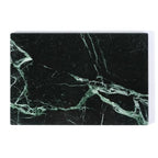 Koville Natural Green Marble Cutting Board for Kitchen Pastry Bread Macaron Display, 12" x 8" Real Stone Slab Marble Cheese Board for Home Countertop, Bathroom Perfume Tray Candle Plate - color: Deep Green