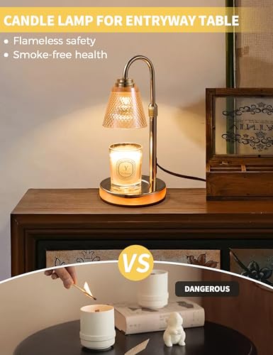 Candle Warmer Lamp with Timer Dimmer, Birthday Gifts for Mom Women Friend Sister, House Warming Gifts, Wax Melt Warmer, Office Apartment Dorm Room Home Decor - color: Gold