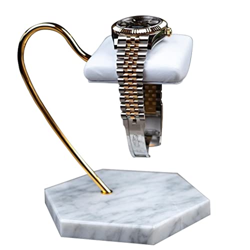 LYS&LYX Watch stand watch display stand watch holder watch Handcrafted watch holder (White/Rose/White) - color: white/rose/white