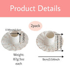 Ceramic Taper Candle Holders for Table Centerpiece, Decorative Candlestick Holders for Home Wedding Party, Housewarming Gifts,Pack of 2 (Round Shape)