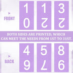 AceOrbit Purple Lavender Wood Block Perpetual Calendar Coquettish Desk Decor Cute Month Week Date Display Decorative Block Calendar for Women Office Home Desk Gift for Women - style: Purple Lavender