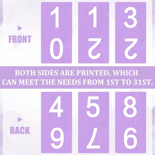 AceOrbit Purple Lavender Wood Block Perpetual Calendar Coquettish Desk Decor Cute Month Week Date Display Decorative Block Calendar for Women Office Home Desk Gift for Women - style: Purple Lavender