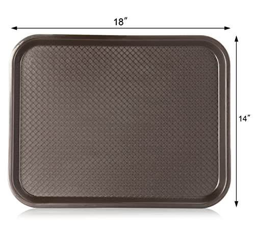 New Star Foodservice Fast Food Tray, Set of 12 (Brown, 14 by 18-Inch) - color: Brown, size: 14 by 18-Inch