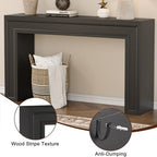 Rresyet 55 Inch Long Console Table, Sofa Table Behind Sofa, Entryway Table, Farmhouse Entryway Table for Entry, Hallway, Living Room (Black) - color: Black