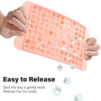 Mini Ice Cube Tray for Freezer: FDDBI Small Ice Trays for Freezer with Bin - 117×4PCS Easy Release Nugget Ice Tray - Crushed Ice Tray with Container - color: Pink