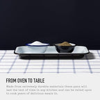 Falcon Enamelware Enamel Small Tray, 7.75” × 5”, Heavy-Gauge Steel Tray for Kitchen, Serving or Organizing (Pigeon Gray)