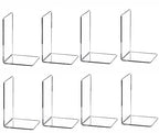 Clear Bookends for Heavy Books,8pcs Acrylic Book Shelf Organizer for Desk,Plastic Heavy Duty Book Holders Standand Invisible Bookshelf Dividers Decorative,Suitable for Office Home Weighted Bookends