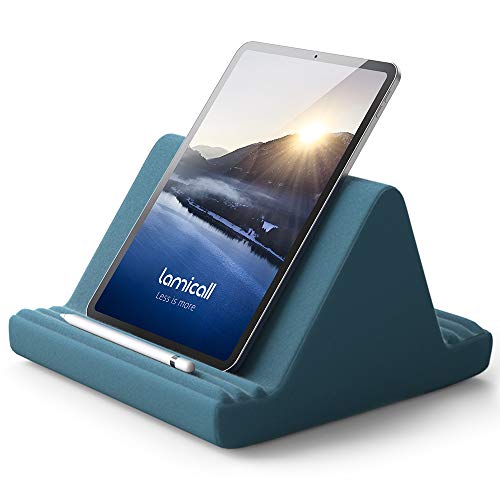Lamicall Tablet Pillow Stand, Pillow Soft Pad for Lap - Tablet Holder Dock for Bed with 6 Viewing Angles, for iPad Pro 9.7, 10.5, 11, 12.9 Air Mini 4 3, Kindle, Galaxy Tab, E-Reader, Blackish Green - color: Blackish Green