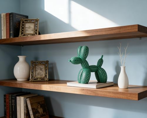 Balloon Dog Statue Decor Polka Dot Dog Cool Stuff to Put on Shelves, Green Balloon Dog Statue Decoration Fun Paperweight, 5 inch Versatile Color Options - color: Green