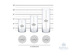 Royal Imports Glass Cylinder Flower Centerpiece Vases Set of 3 - Hurricane Candle Holder Pillar, Floating, Tealights - Use for Floral, Wedding, Home Decor, Holiday Includes 3 Floating Candles
