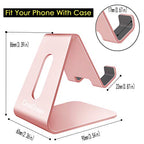 CreaDream Cell Phone Stand, Cradle, Holder, Aluminum Desktop Stand Compatible with Switch, All Smart Phone, iPhone 15 14 13 12 Pro Max Plus Mini Xr X Se 8 SE -Rose Gold - color: Rose Gold