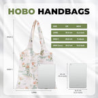 DGAZ Designer Shoulder Bags for Women, Luxury Tote Bag with Zipper, Large Shoulder Hobo Bags - color: Orchid Grass