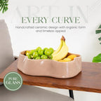 Modern Glass Decorative Bowl for Kitchen & Home Decor – Handmade Unique Design Key Bowl for Entryway Table, Living Room, Premium Candy Bowl, Fruit Bowl for Kitchen Counter