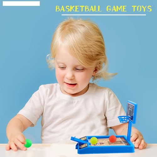 8 Pack Tabletop Basketball Game Mini Basketball Game Desktop Basketball Toys for Kids Toys Girls Party Favors Classroom Prizes, 2 Colors