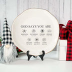 God Says You Are Beautiful Ring Dish – Christian Ceramic Jewelry Tray for Women, Inspirational Bible Verse Trinket Holder Gift for Her, Religious Baptism Gift - color: You Are Beautiful-02