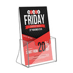 NIUBEE 2 Pack 8.5'' x 5.5'' Acrylic Bi-fold Brochure Holder,Clear Plastic Counter top Flyer Organizers - size: 8.5" x 5.5", style: 2 Pack