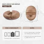 Artificial Stone Cell Phone Stand for Desk Handcraft Pebble Shape Minimalist Decor for Desk Kitchen Counter Office Easy of Use Sturdy and Stable(Brown Granite Rock Style) - style: brown granite stone