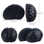 Brain Bookends, 6.5Inch Tall Brain Decorative Resin Book Shelf Organizers Book Holders Shelf Dividers Book Ends for Home or Office Shelves Brain Sculpture Bookend Set