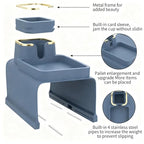 Luxury Gold Trim Couch Cup Holder Tray - Weighted Silicone Anti-Spill Sofa Armrest Organizer, Non-Slip Recliner Tray Table for Drinks, Remote, Phone - Fits Most Couch Arms, Home Gift,Blue - color: Blue
