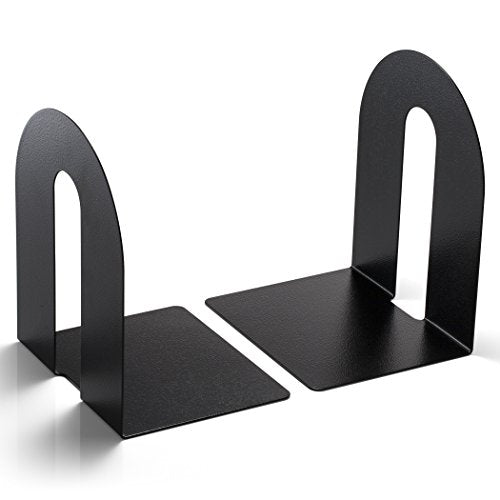 Officemate Bookends, Heavy Weighted 10-inch Steel, Black (93182) (Pack of 6) - size: Letter (Pack of 6)