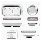 Strong Magnetic Stainless Steel Metal Tray Holder 3 piece Set Screws, Nuts, Small Parts Storage Box Tools
