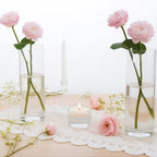10 Pack Glass Cylinder Vases, 8 Inch Small Clear Cylinder Flower Vase Floating Candle Holders Glass Vases for Centerpiece Table Party Home Wedding