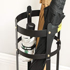 SONGMICS Umbrella Stand, Steel Round Umbrella Holder Rack, 7.7 x 7.7 x 21.7 Inches, with Detachable Drip Tray, for Entryway, Office, Stable, Assembly Required, Matte Black ULUC28BK - size: 7.7”D x 7.7”W x 21.7”H