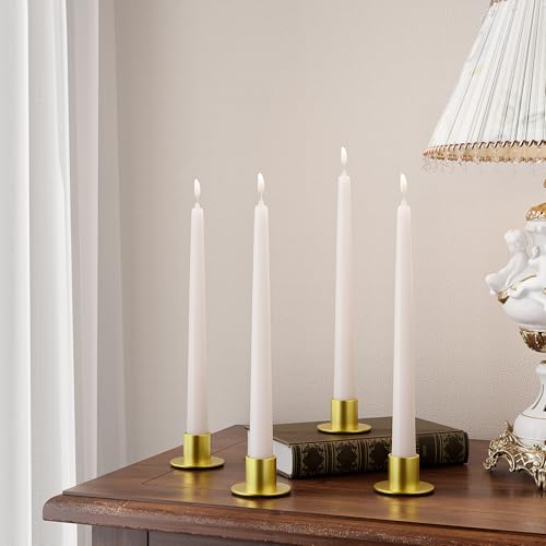12 PCS Gold Candle Holders Bulk - Elegant Taper Candle Holders, Classic Gold Candlestick Holders for Table Centerpiece, Festive Christmas Mantel Display or Sophisticated Home Decor - color: Gold