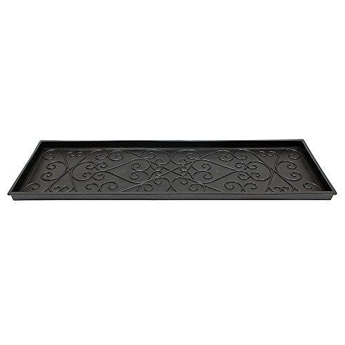 Achla Designs Scrollwork Rubber Boot Tray, Large - size: 46" x 14.3" x 1.5"
