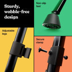 Portable Artist Easel Stand for Painting - Adjustable Height Painting Easel with Bag - Tabletop Art Easel for Painting Canvas Stand, Poster Stand & Wedding Signs Stand - Metal Tripod - 17x66 inches - style: 66 Inch Anthracite Black (1 Pack)