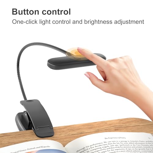 ERGONOV Book Pillow Stand with 6500K Reading Light, Hands Free Book Holder, Comfortable Lap Book Stand for Reading in Bed, Desk, or Sofa, Wooden Book Rest for Book Lovers,AAA Battery Required