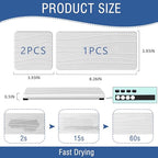 3PCS Water Absorbing Stone Tray, Fast Drying Stone Sink Tray, Stones Soap Trays, Water Absorbent Diatomite Trays, Diatomite Coasters for Kitchen Sink Bathroom Counter, Hand Soap Dish & Holders - color: 1pcs 21×10cm + 2pcs 10×10cm White Wave