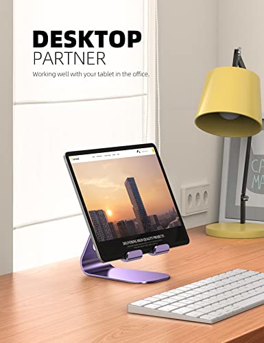 Lamicall Tablet Stand, Adjustable Tablet Holder - Desktop Stand Holder Gifts Compatible with 4-13" Tablets Such as iPad Pro 11, 9.7, 10.5, 12.9 Air Mini, Kindle, Tab, iPhone Air 17 Pro Max, Purple - color: Purple