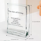 Aoderun Book Vase for Flowers Clear Glass Vase for Book Lovers Unique Flower Vase for Bookshelf Living Room Dining&Coffee Table Kitchen Office Home Decor
