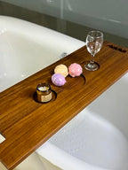 Wood Bathtub Tray with Handles – 35 x 12 Inch Large Luxury Bath Caddy