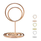 Jofefe 20Pcs Table Number Holders, Place Card Holder, Mini Table Card Holders, Cute Picture Holder Photo Holders for Wedding Reception Party, Table Centerpieces (Rose Gold) - color: Rose Gold