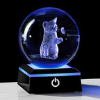 3D Cat Crystal Ball Cat Lover Gifts for Women 3D Cat Figurines Home Decor Cat Collectibles Snow Globes Gift for Girl Cat Lamp for Bedroom Unique Cat Gifts for Her - style: Cat
