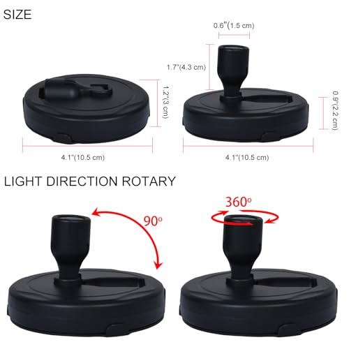 HAMVIDNE LED Spotlights, Battery Powered Picture Lights, Uplighting Indoor, Puck Light with Remote, Plant & Wall Art Display Dartboard Closet Spotlights, Black - color: Black, size: 2 Pack