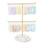 OAOLEER Bracelet Holder Display, Gold Jewelry Holder with 40 Movable Hooks Bracelet Stand Organizer, Jewelry Display Stand for Necklaces Bangles (2 Tier) - size: 2 Tier