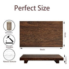 (9x6 Inch,Brown) Wood Riser Soap Tray, Rustic Wood Pedestal Stand Tray Farmhouse Kitchen Counter Decor Bathroom Soap Dish Holder for Sink,Vanity,Plant,Bottles, Candles Display - style: 9x6 wooden riser