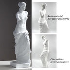 Venus de Milo Statue, 11 Inches Greek Goddess Aphrodite Resin Sculpture, Beautiful Roman Mythology Art Figurine Ornament for Home or Office Decor (Venus Sculpture) - style: Venus Sculpture