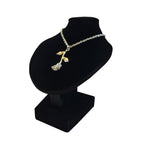 Portrait Jewelry Stand Pendant Jewelry Display Stand Wooden Portrait Neck Model Necklace Holder Stand for Selling - color: Black