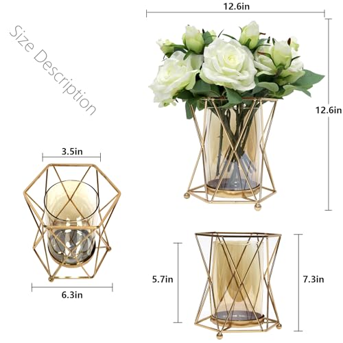 Faux Flowers with Vase, Silk Roses Bouquet Artificial Flowers in Vase, Fake Flowers Floral Arrangement for Home Decor Indoor, Table Centerpieces Flowers Decoration for Farmhouse (White) - color: White