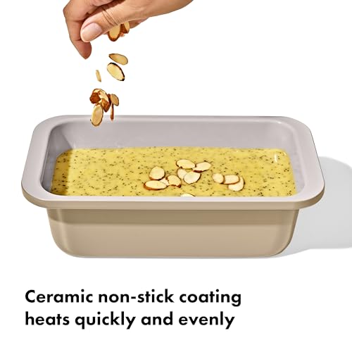 OXO Good Grips Non-Stick Pro Ceramic Coated Metal Bakeware 1Lb Loaf Pan – Biscuit - color: Biscuit, size: Loaf Pan