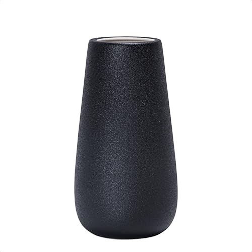 D'vine Dev 8 Inch Raven Grain Elegant Oval Ceramic Vase for Flowers, Home Décor Vase with Design Box, VS-LD-A-3 - color: Raven Grain, size: 8 Inch