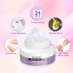 MIZHSE 3D Gel Nail Art Sculpting Gel, Solid Builder Gels for Nails 60g Large Capacity 3D Sculpting Non-Sticky Carving U V/LED Extension Hard Gels with 3D Mold for Nail Art Salon Home DIY - color: 0-0-Translucent Colors