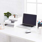 Amazon Basics Rectangular Plastic Desk Organizer Bundle, 3 Pieces Letter Tray/Accessory Tray, White - color: White, style: 3 Pieces