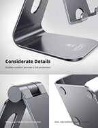 Lamicall Tablet Stand, Tablet Holder for Desk - Multi-Angle Adjustable Tablet Desktop Dock Gifts, Compatible with iPad Pro 11, 12.9, Air, Mini, Fire HD, Galaxy Tab, and Other 4-13" Tablets, Gray - color: Grey