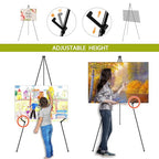 AROIC 63 "Easel Stand for Display, 20 Pack Portable Foldable Metal Easel, Easels for Signs Wedding Logos,Arts, Painting,Adjustable Floor Easels with 20 Storage Bag - style: 20P