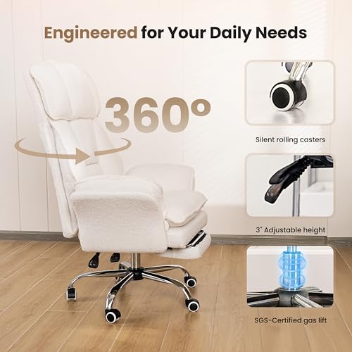 Big and Tall Office Chair, Flip Armrests for Pets & Cross Legged Sitting, Executive Ergonomic Computer Gaming Chair with Foot Rest, Crystal Velvet Wide Seat Reclining Desk Chair - color: Black